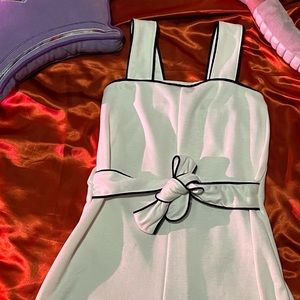 White Tank Jumpsuit with Front Tie